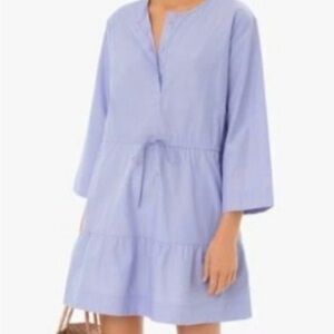 Pomander Place Light Blue Tiered Mini Dress